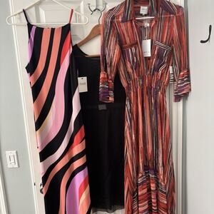 Lot Of 3 Dresses NEW WITH TAGS Designer Bloomingdale’s Boho Size S And XS